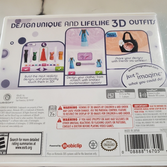 Imagine: Fashion Designer Nintendo 3DS Video Game  *TESTED* - Picture 6 of 8